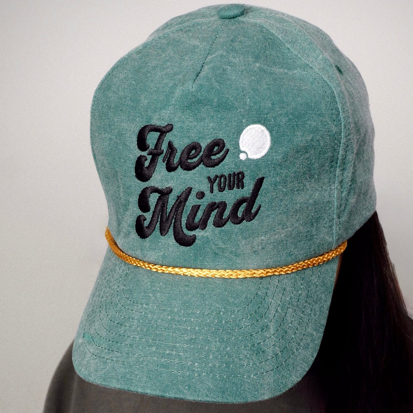 Free Your Mind Retro Hat (Moss Green)