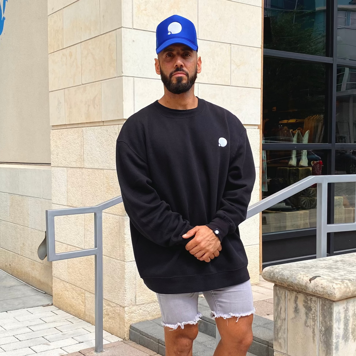 Icon Embroidered Trucker Hat (Royal)