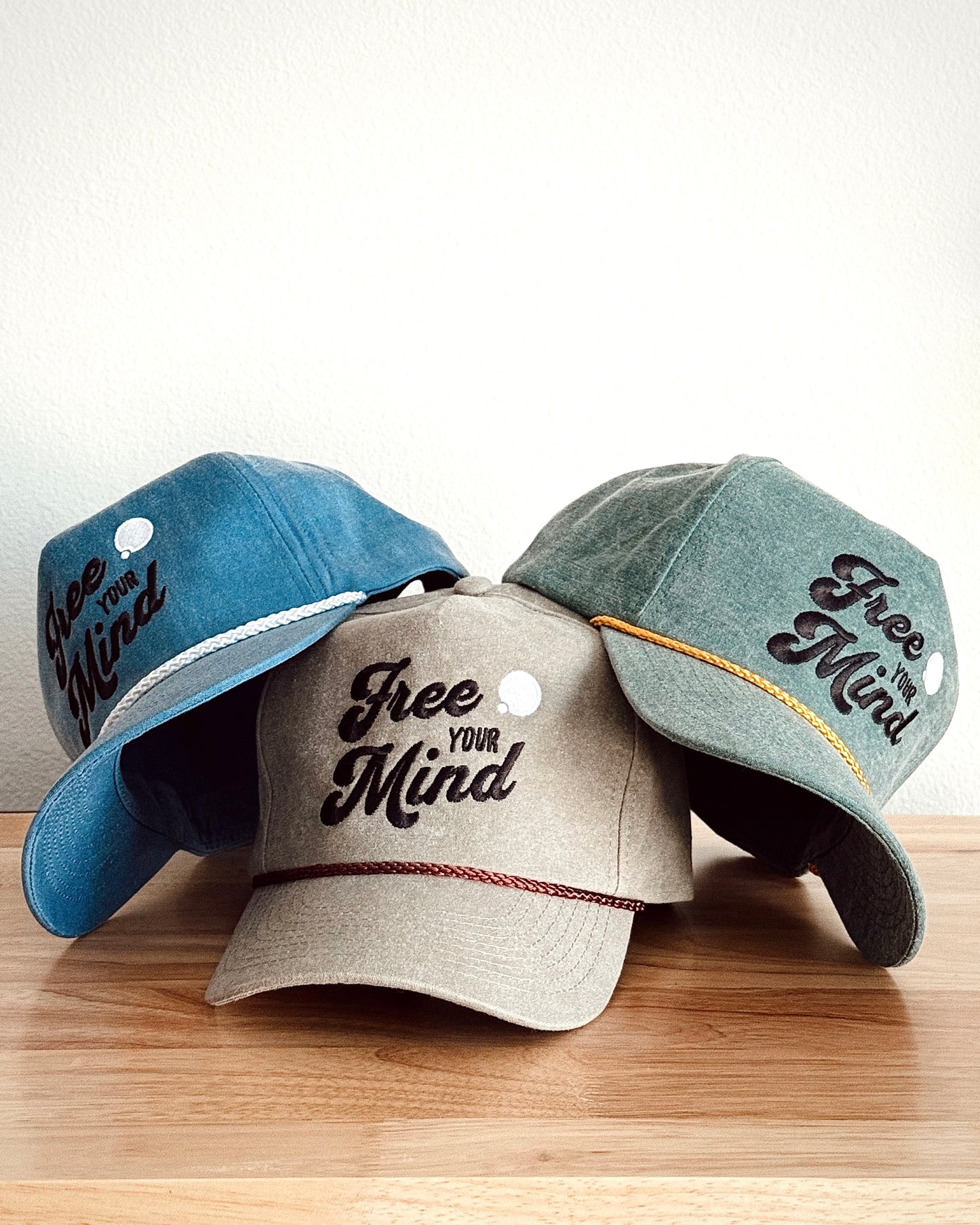 3 Free Your Mind Retro Hats (BUNDLE & SAVE $36)