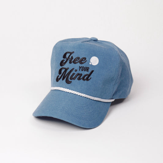 Free Your Mind Retro Hat (Ocean Blue)