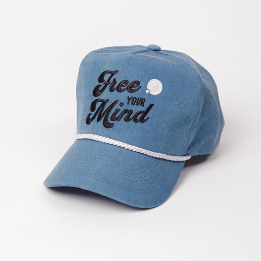 Free Your Mind Retro Hat (Ocean Blue)