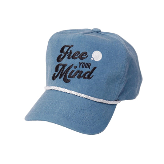 Free Your Mind Retro Hat (Ocean Blue)