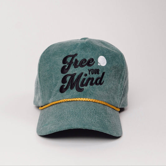 Free Your Mind Retro Hat (Moss Green)