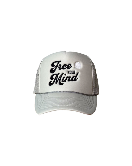Free Your Mind Trucker Hat (Stone Gray)