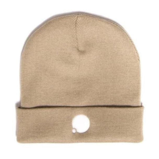 Classic Embroidered Beanie (Sand)