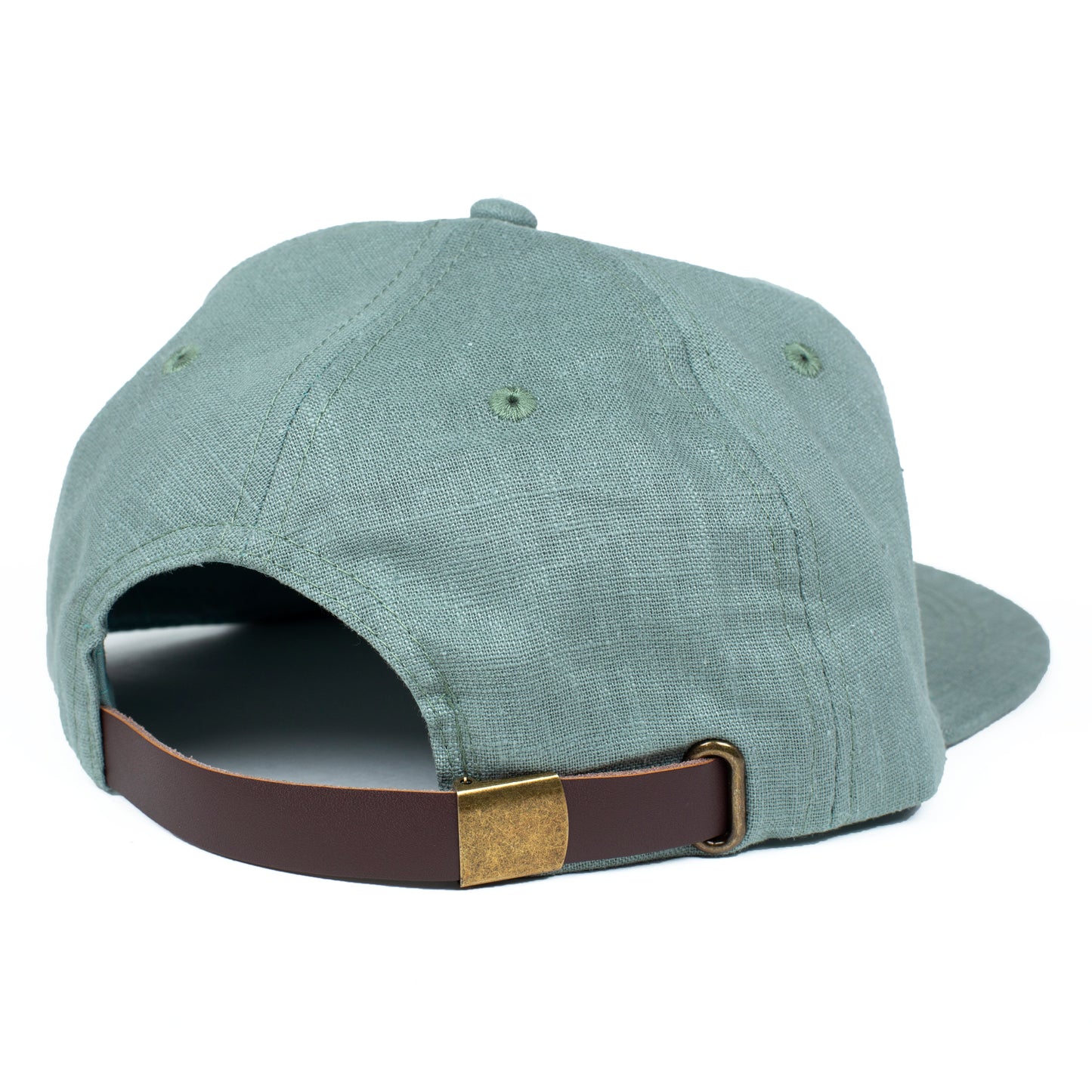 Founder Linen Leatherback Hat (Sage)