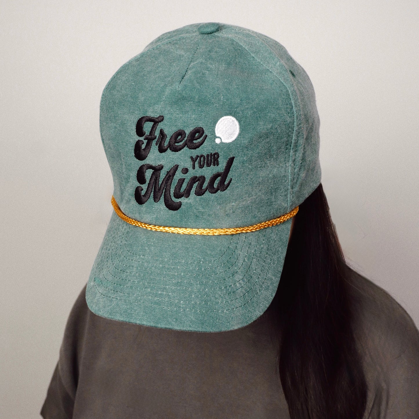 Free Your Mind Retro Hat (Moss Green)