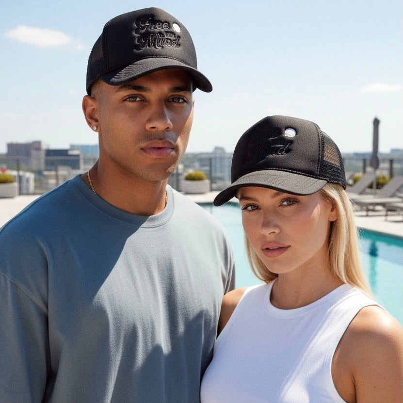 Free Your Mind Trucker Hat (Midnight Black)