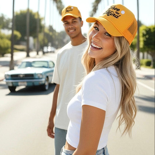 Free Your Mind Trucker Hat (Solar Yellow)