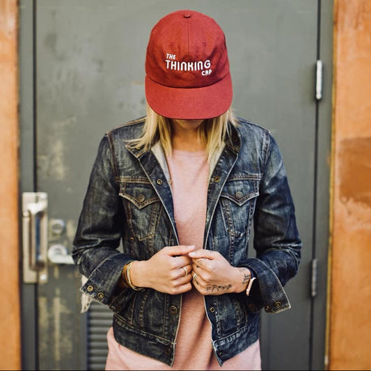 Founder Linen Leatherback Hat (Burgundy)