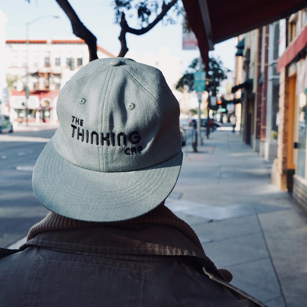 Founder Linen Leatherback Hat (Sage)