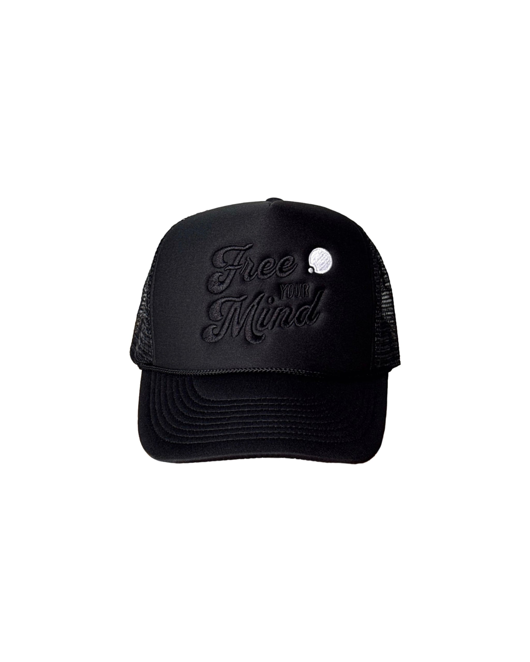 Free Your Mind Trucker Hat (Midnight Black) – THE THINKING CAP