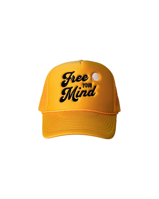 Free Your Mind Trucker Hat (Solar Yellow)