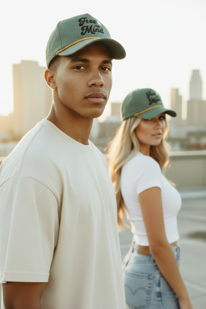Closer Shot Light Blue Jeans Rooftop