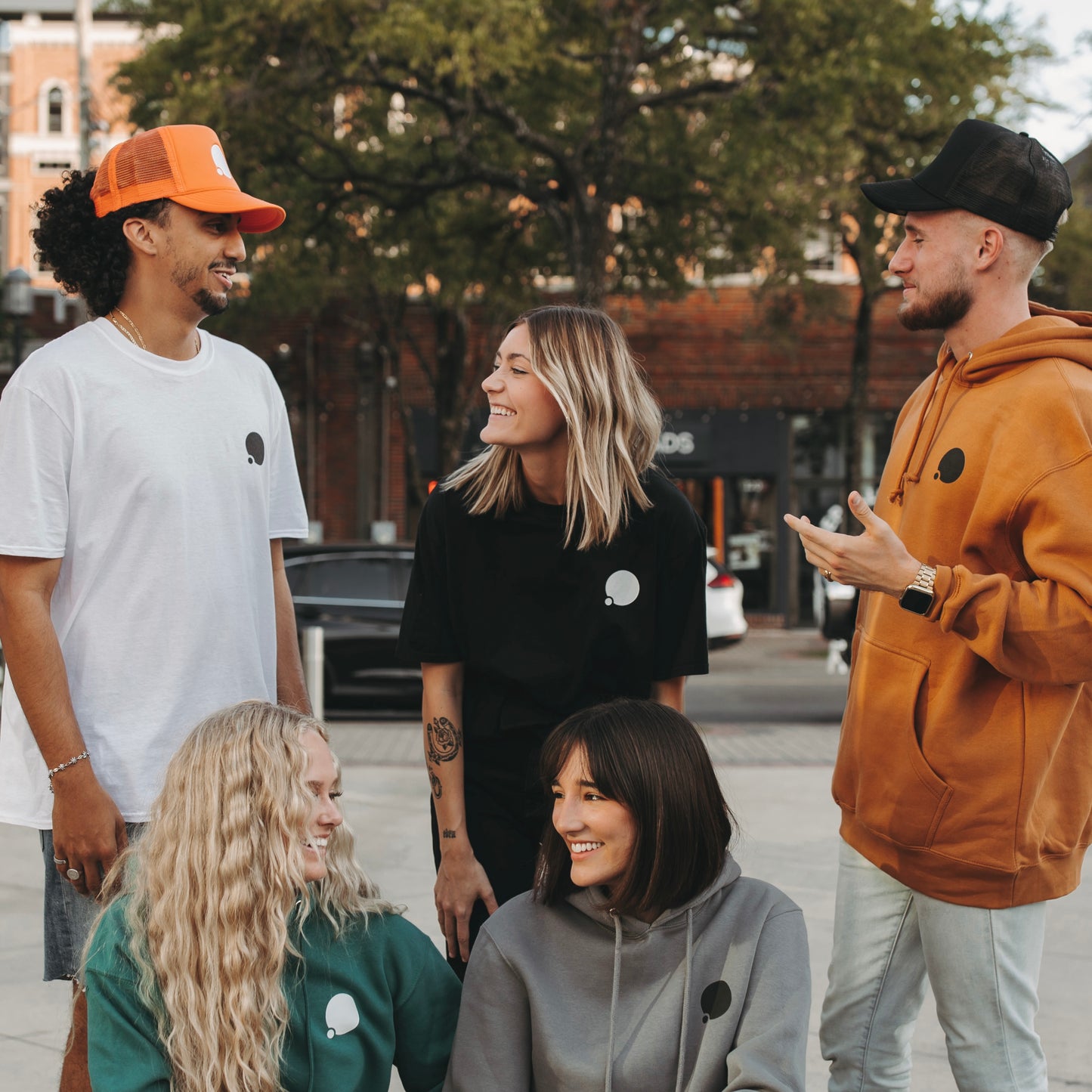 Vision Embroidered Trucker Hat (Tangerine)