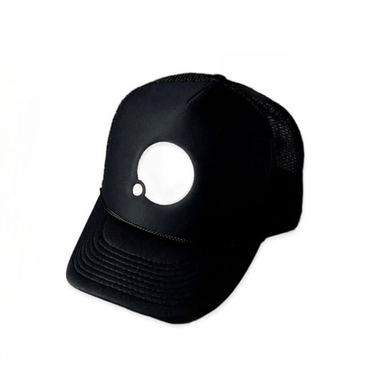 Icon Embroidered Trucker Hat (Black)