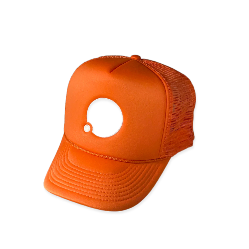 Vision Embroidered Trucker Hat (Tangerine)